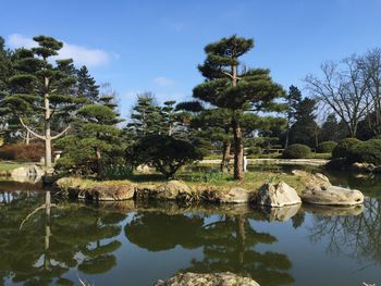 Scenic view of calm lake