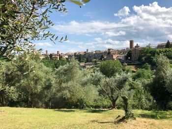 Panoramic view of townscape against sky