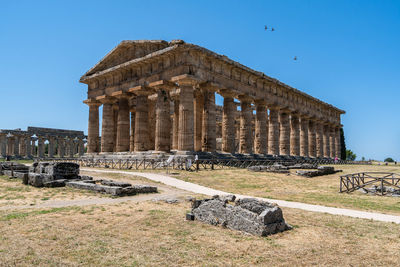 The two hera temples at paestum, unesco world heritage site, italy