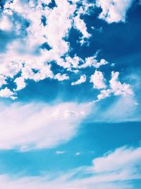 Low angle view of clouds in sky