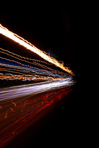 Light trails at night