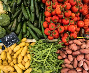 Close-up of vegetables for sale at market stall