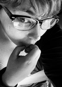 Close-up portrait of woman