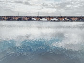 Bridge over river against sky