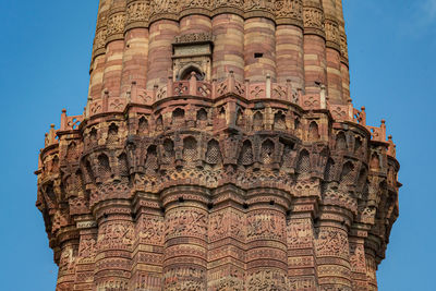 Low angle view of historical building against clear sky