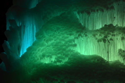 Close-up of cave in sea