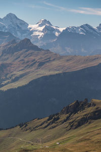 Scenic view of snowcapped mountain