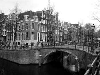 View of canal along buildings