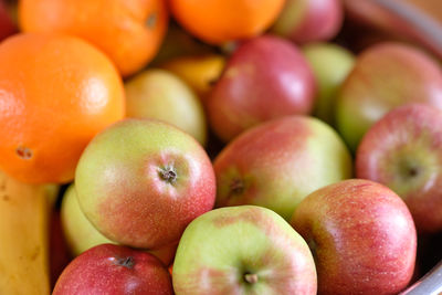 Full frame shot of apples at market stall