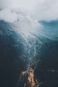 High angle view of landscape against sky