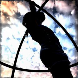 Low angle view of cloudy sky