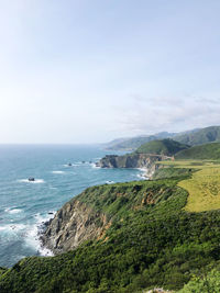 Scenic view of california coast