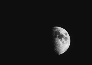 Scenic view of moon against sky at night