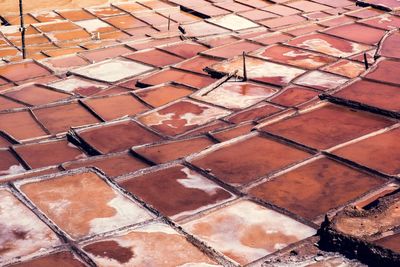 Full frame shot of salt flats