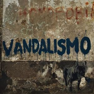 Close-up of text on wall