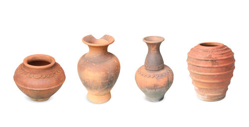 Close-up of objects over white background