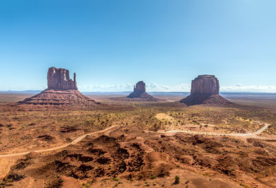 Scenic view of rock formations against sky