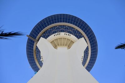 Low angle view of built structure against blue sky