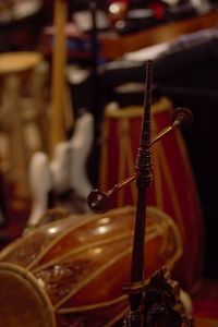 Close-up of chain swing ride