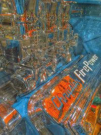 Illuminated city at night