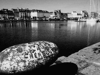 View of river in city