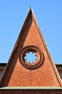 High section of building against clear sky