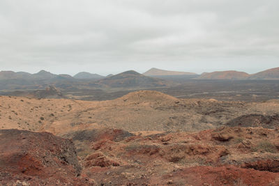 Scenic view of desert against sky