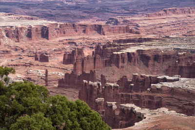 Aerial view of a canyon