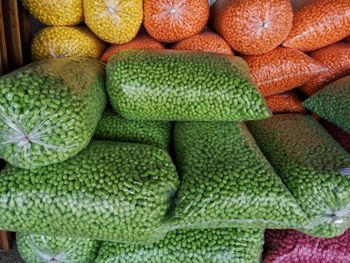 Full frame shot of oranges in market