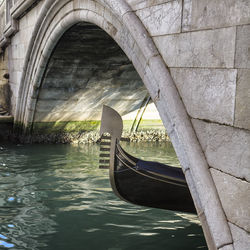 Arch bridge over canal