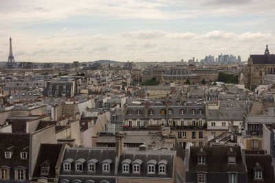 View of cityscape with eiffel tower in distant