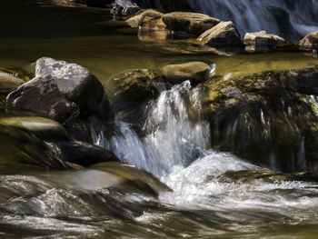 River flowing through rocks