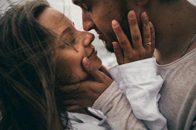 Close-up portrait of a couple