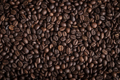 Full frame shot of roasted coffee beans