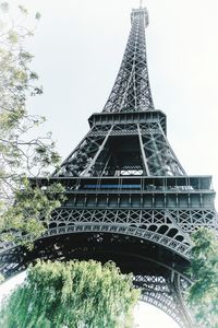Low angle view of eiffel tower