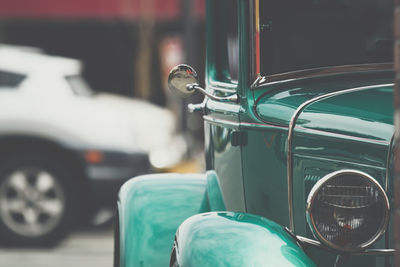 Close-up of vintage car