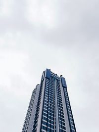 Low angle view of modern building against sky