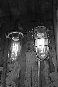 Close-up of illuminated light bulb
