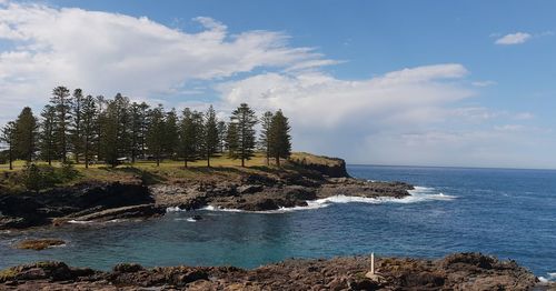 Scenic view of sea against sky