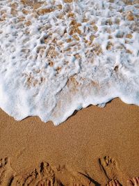 High angle view of beach