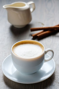Close-up of coffee on table