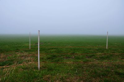 Agricultural field against sky