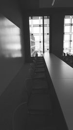 Empty benches in the dark