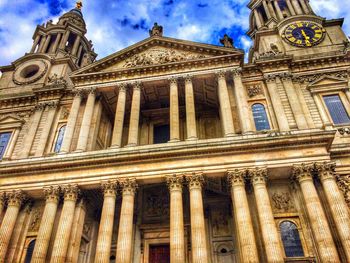 Low angle view of historic building against sky