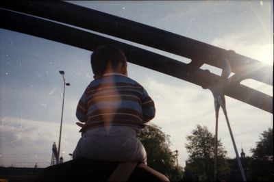 Low angle view of trees against sky