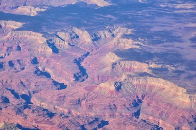 Aerial view of arid landscape