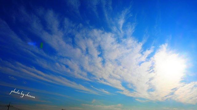 blue, sky, cloud - sky, low angle view, tranquility, beauty in nature, scenics, tranquil scene, cloud, nature, cloudscape, cloudy, idyllic, sky only, outdoors, no people, day, sunlight, majestic, white color