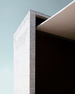 Low angle view of building against clear sky