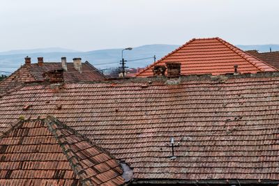 Low angle view of old building against sky