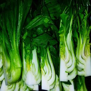 High angle view of vegetables at market stall